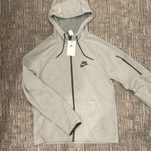 Nike Light Gray Hooded Zip Up